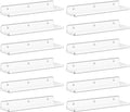 Lifewit Floating Shelves for Wall, Acrylic Display Shelf Wall Mounted for Figure, Car, Art, Book, 14" Perfume Organizer for Bathroom, Bedroom, Living Room, Nursery, Home Decor, Clear, 12 Pack