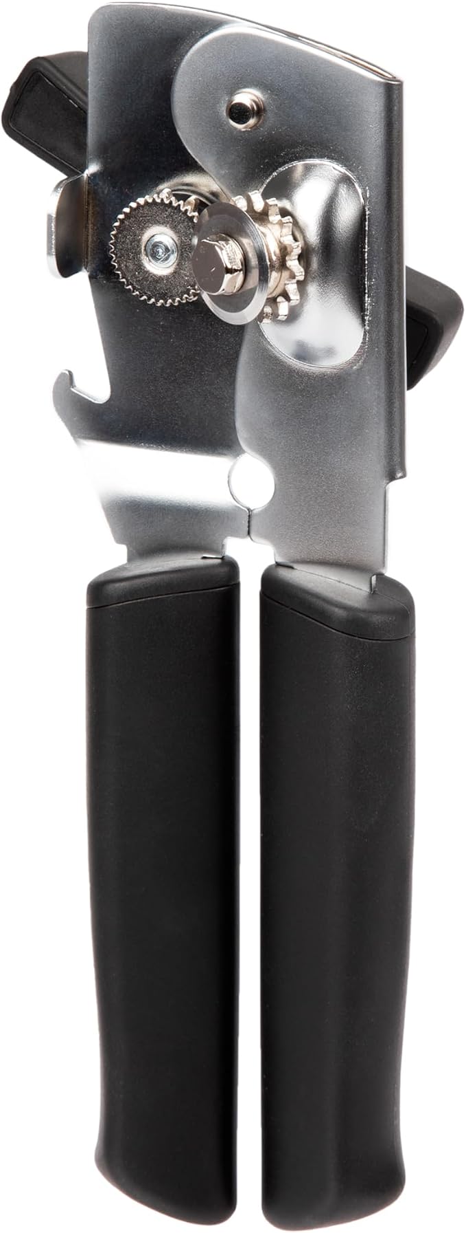 PL8 Can Opener - Stainless Steel Cutting Wheel for smooth edge, Ergonomic Soft-Grip Handles, Built-In Bottle Opener, Durable and Easy to Clean Kitchen Tool