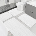 YIHOUSE Memory Foam Bathroom Rug Sets, White, 5 Piece | Ultra Soft, Absorbent, Non-Slip, Machine Washable