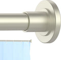CorkLatta Brushed Nickel Shower Curtain Rod 31 to 68 Inch,1 Inch Diameter Adjustable Spring Tension Stainless Steel Telescoping Rod,Easy Install,No Rust
