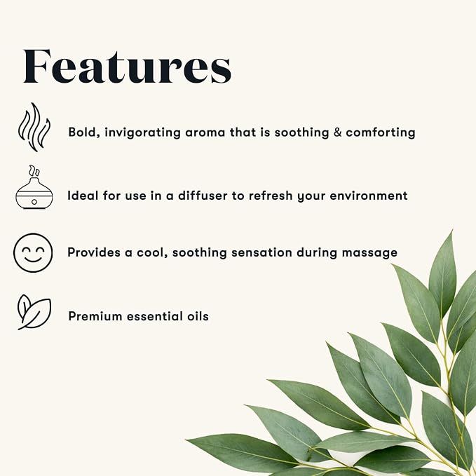Young Living Eucalyptus Globulus Essential Oil | Cooling, Refreshing Aroma for Diffusion & Massage | Supports Breathing Comfort & Relaxation | Premium Seed to Seal® Quality Oil | 5ml