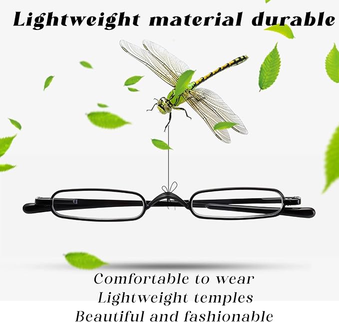 Viseng 2 Pack Slim Mini Metal Reading Glasses Compact Lightweight Portable Readers with Glasses Case for Reading Case +1.5