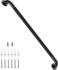 Matte Black Grab Bar 36 Inch, iHansee Anti-Slip Bathroom Grab Bar w/Knurled Texture Grip, Stainless Steel Safety Handrail for Toilet Bathtub, Wall-Mount Shower Handle Handicap Bars for Senior Elderly