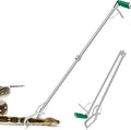 60" Snake Tongs Collapsible Grabber, Professional Reptile Snake Catcher Wide Jaw Handling Tool, Stainless Steel Snake Hook