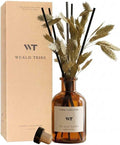 WEALD TRIBE Bamboo Scent Flower Reed Diffuser Set for Bathroom Air Fresheners, Oil Diffuser Sticks | 4.0 fl oz Home Fragrance with Sticks Defusers | House Bedroom Office Shelf Decor