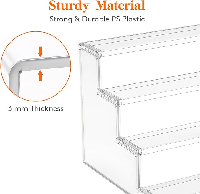 Lifewit Perfume Organizer, Bedroom Decor, Cologne Cupcake Stand, Tool-Free Assembly, Makeup Display Shelf for Vanity Bathroom Counter Storage, Clear, 30 cm/12", 2 Pcs