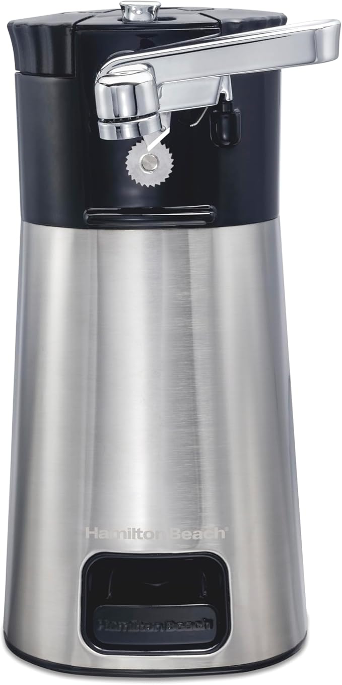 Hamilton Beach OpenStation Electric Automatic Can Opener for Kitchen with Multi Tool and Bottle and Jar Opening Tools, Auto Shutoff, Cord Storage, and Sure Cut Technology, Stainless Steel (76382)