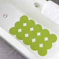 Webos Patented Non Slip Bathtub Mat Shower Mat Bath Mat Tub Mats with Strong Suction Cups Soft Natural Rubber Bath Mat for Inside The tub (Circle-Green, 28x16 inch)