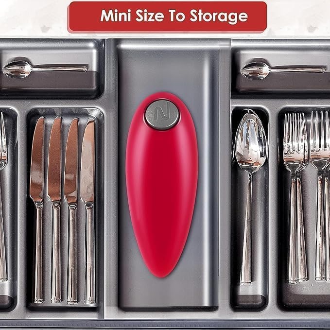 Electric Can Opener - One Touch Battery Operated Automatic Can Opener with Smooth Edges, Hands-Free Design, Perfect for Any Size Can, Ideal Kitchen Gadget for Seniors and Arthritis Sufferers