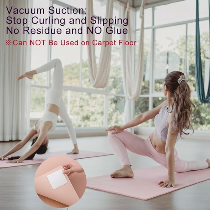 Anti Slip Carpet Grips 8 Pcs Vacuum Technology Carpet Gripper for Hardwood Floors Anti Curling Rug Pad Grippers Washable Keep Corners Flat