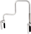 DMI Chrome Plated Adjustable Grab Bars for Bathtub and Showers for Seniors, Rust-Resistant Safety Rail with Textured Non-Slip Handle, 250 lb Capacity, Brackets Fit 3.3" - 5.8” Tub Walls
