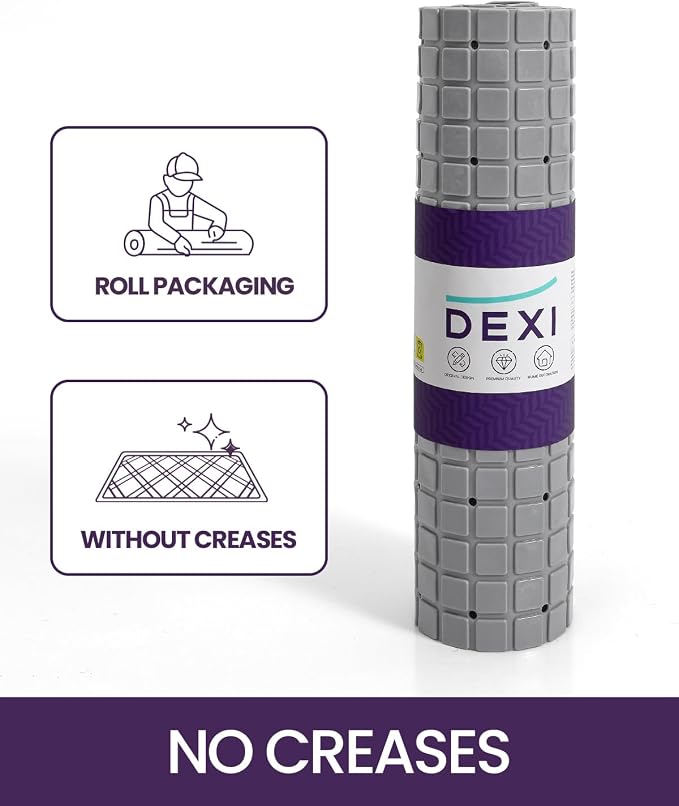 DEXI Bathtub Mat Non Slip, Extra Long 39x16, Suction Cups, Drain Holes, Machine Washable for Tub Shower Floor, Grey