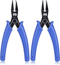 Split Ring Pliers for Jewelry Making, Evatage 2Pcs Jump Ring Opening Pliers for Opening Split Ring or Key Chain, Opener Tools for Jewelry Beading Repair Making Supplies