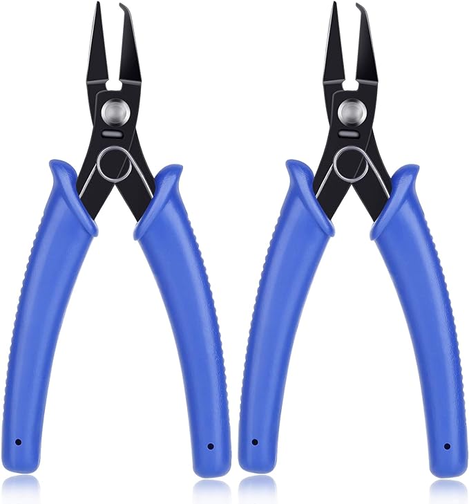 Split Ring Pliers for Jewelry Making, Evatage 2Pcs Jump Ring Opening Pliers for Opening Split Ring or Key Chain, Opener Tools for Jewelry Beading Repair Making Supplies