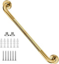24 Inch Shower Grab Bar, Brushed Gold Anti Slip Safety Bars, 304 Stainless Steel Bathroom Handrail, Handicap Grab Bars for Wall, Shower Grip Handle for Seniors Elderly Injury Assist Bath (1.25" Dia)