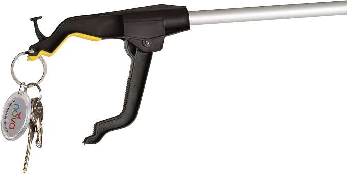 Nova Joy Reacher - Grabber Pickup Tool for Seniors - Lightweight Gripper with Magnetic Tip, Hook, and Rotating Claw - Daily Living Aid for Elderly and Users with Limited Mobility - 32" - One Pack