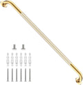 40 Inch Brushed Gold Shower Grab Bar w/Anti-Slip Knurled Grip,YuanDe Stainless Steel Bathroom Grab Bars, Handicap Injury Elderly Senior Assist Support Shower Handle