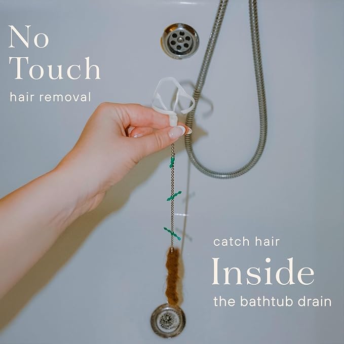 DrainWig Bathtub Drain Hair Catcher – Disposable Bathroom Hair Trap, Easy to Install in Bathtub Drain, Helps Prevent Clogs – As Seen on Shark Tank - Bathtub Accessories - Bathtub (2-Pack)