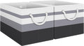 Fab totes Storage Bins 2-Pack, Foldable Storage Baskets for Organizing Toys, Books, Shelves, Closet, Large Storage Box with Rope Handles, Sturdy Organizer Bins,Gradient Grey
