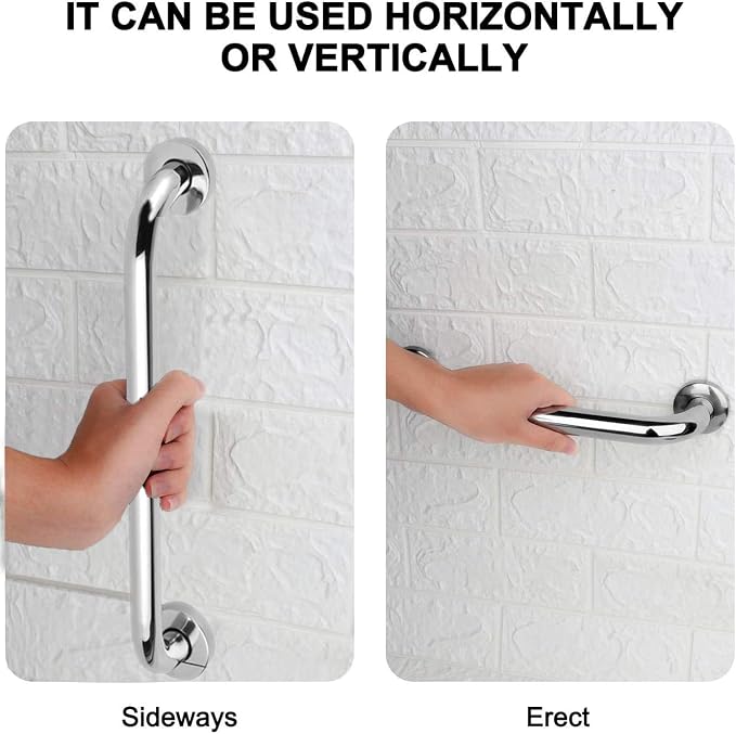2 Pack Shower Grab Bar Stainless Steel Bathroom Grab Bars Shower Bath Handle Grab Bars for Bathtub Showers 18 Inch