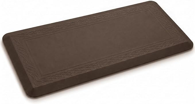 24 x 60 Inch Extra Support Anti Fatigue Comfort Kitchen Mat, Waterproof Long Kitchen Runner, Non-Slip Standing Desk Mat, Commercial Pads for Offices, Home, Garages (Bordeaux Coffee, 24'' x 60'')