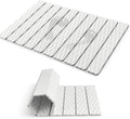Foldable Stone Bath Mat, Quick-Dry Diatomaceous Earth Stone Drying Mat for Bathroom, Shower Mat Outside Shower, Easy to Store, Easy to Clean