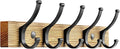 Optish Coat Rack Wall Mount, 16.5 Inches Wood Coat Hooks Wall Mount, Wall Coat Rack with 5 Hooks, Hat Rack Wall Hooks for Hanging Coat, Bag, Towel (1Pack, Natural)