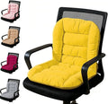Office Chair Cushion，Desk Chair Cushion with High Back Support, Seat Cushion with Non-Slip Bottom for Home Dining Room Kitchen (Yellow)