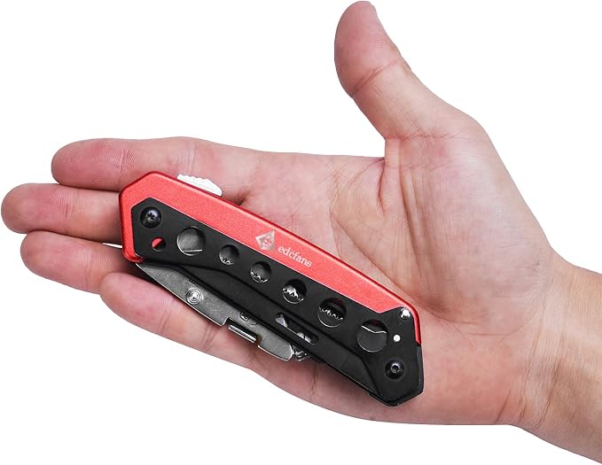 Folding Pocket Utility Knife Heavy Duty Box Cutter with Flat Head and Phillips Screwdriver, Saw, Fruit Knife, Belt Clip, Quick Change Blades Lock Back Design(10 Blades)