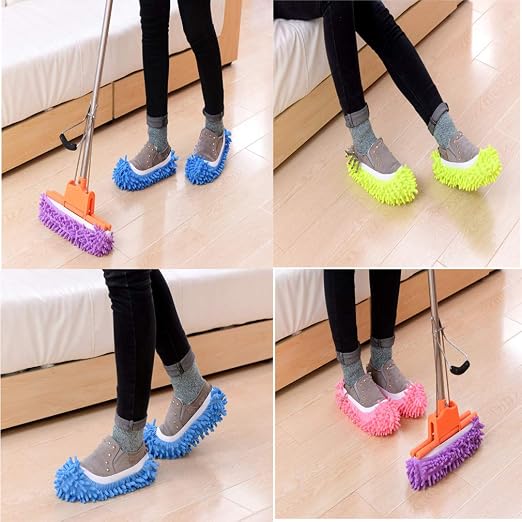 Tamicy Mop Slippers Shoes 5 Pairs (10 Pieces) - Microfiber Cleaning House Mop Slippers Floor Cleaning Tools Shoe Cover Soft Washable Reusable Microfiber Foot Socks Floor Cleaning Tools Shoe Cover | Microfiber, Washable, Reusable, Floor Cleaning Tools, ...