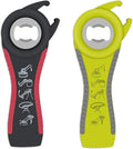 Jar Opener,5 in 1 Bottle Opener Tool,2 Pcs Jar Bottle Can Opener For Seniors(Black/Green)