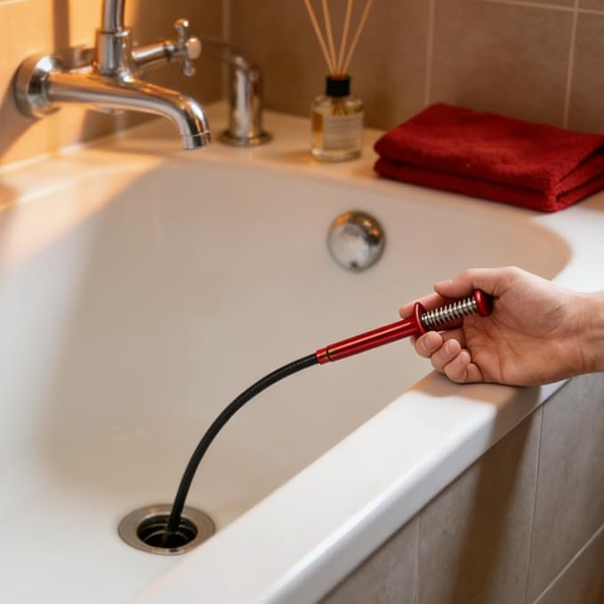 Grabber Reacher Tool, Flexible Magnetic Pickup Tool with 4-Claw Gripper & Spring-Loaded Handle, Pickup for Bathroom, Engine Bay, Kitchen & Sewers (24 inch) (Red Magnetic Pickup Tool)