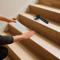 KOOTETA Clear Non Slip Stair Treads for Wooden Steps Indoor, 15 Pack 6" x 24" Pre-Cut Anti Slip Stair Strips for Wood Stairs, Grip Tape Transparent Step Tread Grips for Dogs Kids and Pets, Waterproof