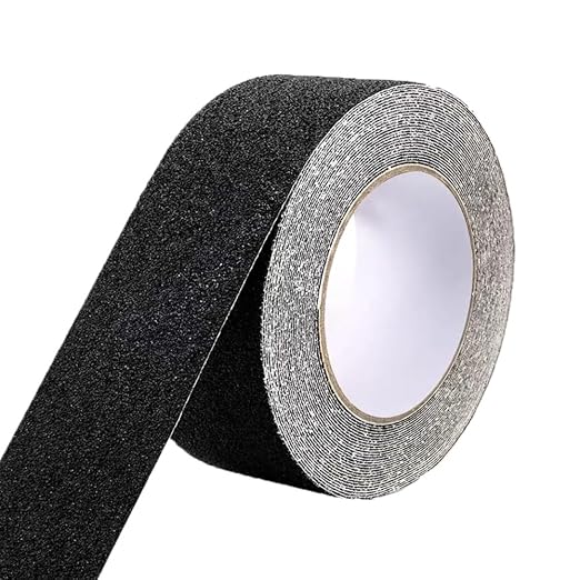 Grip Tape Anti Slip Tape 2 Inch, 33 Feet, Black Heavy Duty Non Skid Tape for Stairs Outdoor/Indoor, Waterproof Safety Adhesive Strips Roll for Ramp Traction Tread Staircases, 80 Grit