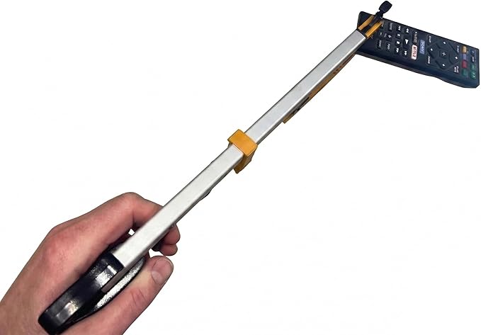 Rehabilitation Advantage Compact Reacher Grabber Tool, 15" Reach Extension, Set of 2, Rubberized Jaws, 3" Wide Grip, Lightweight Aluminum Pick Up Tool, Handle for Travel, Home, and Hard-to-Reach Items