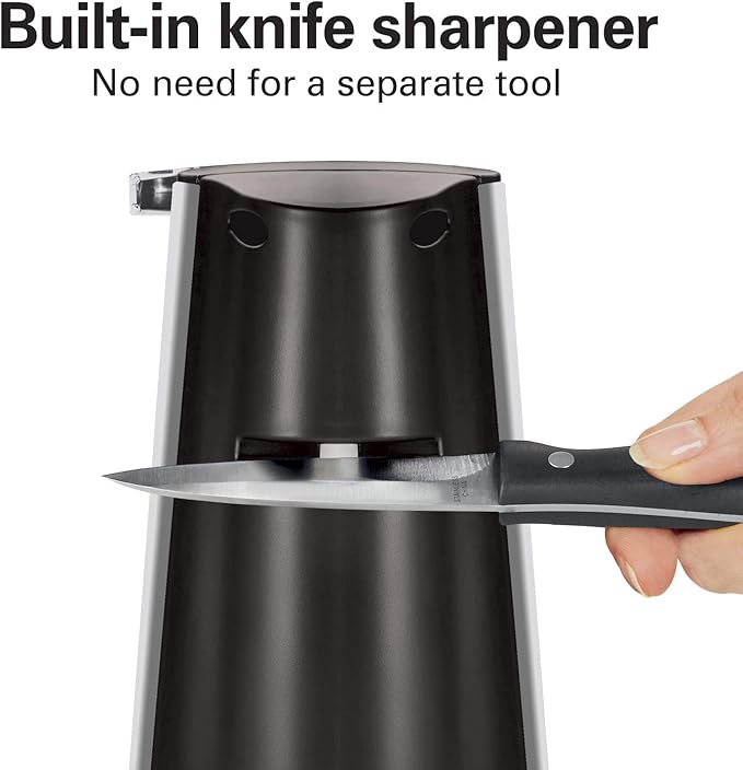 Hamilton Beach Extra-Tall Electric Automatic Can Opener with Easy-Clean Detachable Cutting Lever,Cord Storage,Knife Sharpener,Brushed Stainless Steel (76700),(Pack of 2)
