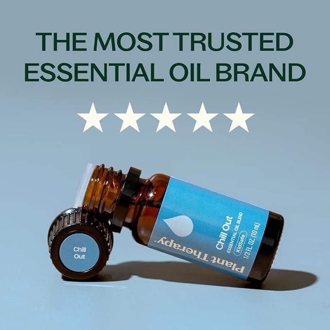 Plant Therapy Chill Out Essential Oil Blend (Formally Let It Go), 10 mL (1/3 oz), for Stress & Calming Relief, 100% Pure, Undiluted, Great for Essential Oil Diffusers