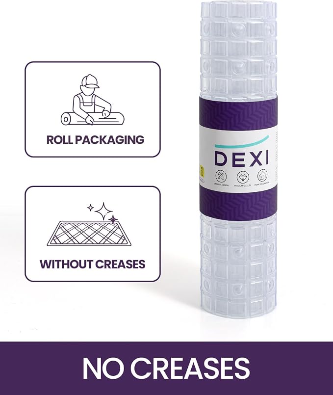 DEXI Bathtub Mat Non Slip, Extra Long 39x16, Suction Cups, Drain Holes, Machine Washable for Tub Shower Floor, Clear