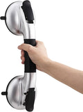 TAILI Grab Bars for Bathtubs and Showers, Shower Handles for Elderly Suction,Maximum 330lbs,Shower Grab Bar with Upgraded Rubber Suction Cups,Safety Grip for Senior, No Drilling Removable,Black