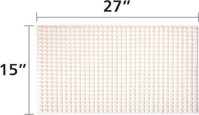 BOWERBIRD Premium Comfort & Safety Bathtub Mat: 800+ Air-Filled Cells for Cloud-Like Softness & Cushioned Support | Non-Slip Design for Sensitive Feet, Reduces Fatigue, Natural Rubber (Cream
