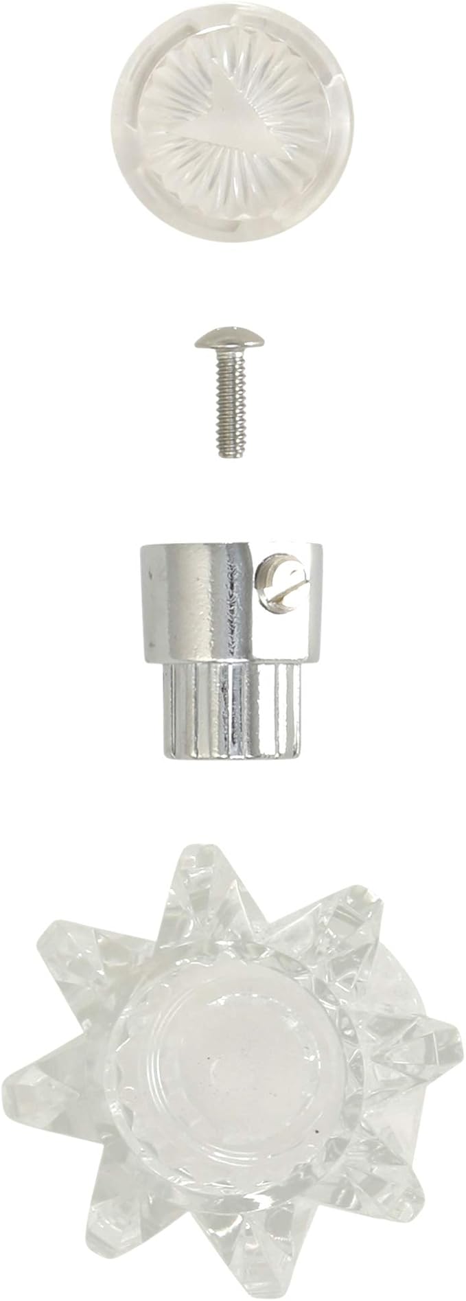 Danco 80024 Vise-Grip Acrylic Tub/Shower Diverter Handle, Clear, 1 Count (Pack of 1)