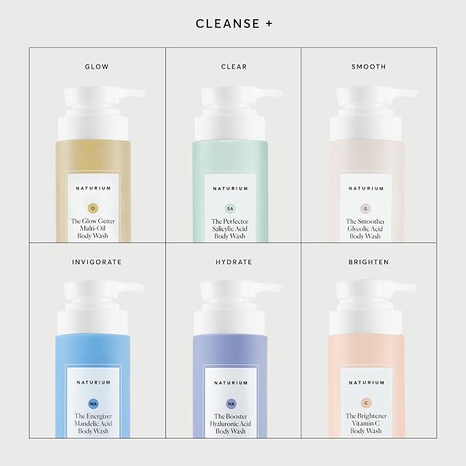 Naturium The Booster Hyaluronic Acid Body Wash, Hydrating & Moisturizing plus Minimizes Dryness, with Glycerin & Vitamin B5, 16.9 oz