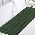 Turquoize Chenille Bath Rugs Shaggy Bathroom Rugs Non Slip Bath Rugs for Bathroom 47 x 17 Bronze Green Bath Rug Extra Soft and Absorbent Area Rug, 47"x 17", Bronze Green