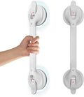 DAILYLIFE Grab Bars for Bathtubs and Showers, 19 inch Shower Handles for Elderly Suction, 300lbs Safety Shower Grab bar for Seniors and Elderly, White(1 Pack)