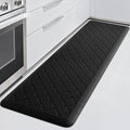 TranquilRelax 4/5 Inch Thick Anti-Fatigue Kitchen Mat Water Resistant Non-Slip Kitchen Floor Mat Ergonomic Comfort Standing Mat for Home Kitchen Office Laundry 17.3"x 60" Black