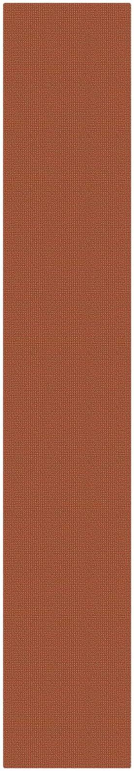 KOZYFLY Orange 2x12 Runners Rugs for Hallway, Long Washable Runner Rug, Woven Non Slip Kitchen Runner, Braided Entryway Rug, Floor Carpet for Entry, Aisle, Hall, Burnt Orange/Tan