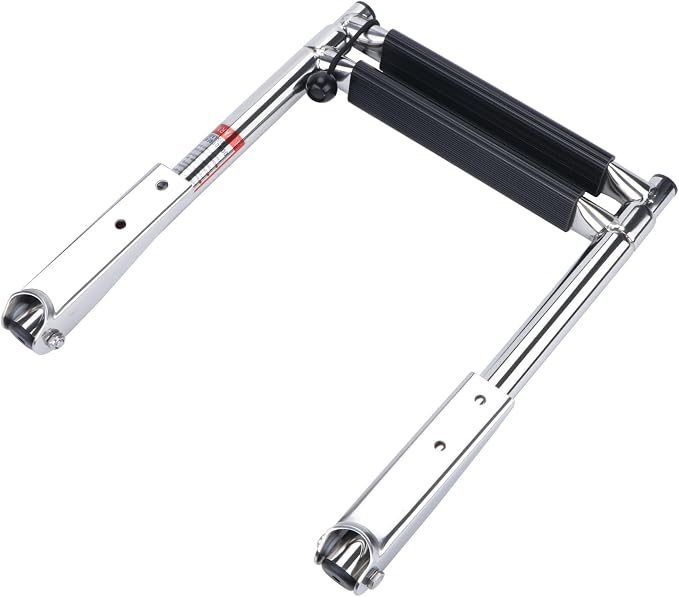 2 Step Boat Ladder Stainless Steel Telescoping 2 Step Pontoon Boat Ladder Folding Ladder Dock Swim Ladder for Marine Boat Yacht