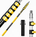 4.8-24ft Professional Extension Pole - 30ft Maximum Reach for Commercial & High Residential Use - Extra-Thick Aluminum with Quick-Release Clasps