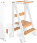 OCODILE Adjustable Foldable Toddler Tower – Folding Tower for Kids | Montessori Toddler Kitchen Step Stool Helper for Independence - White