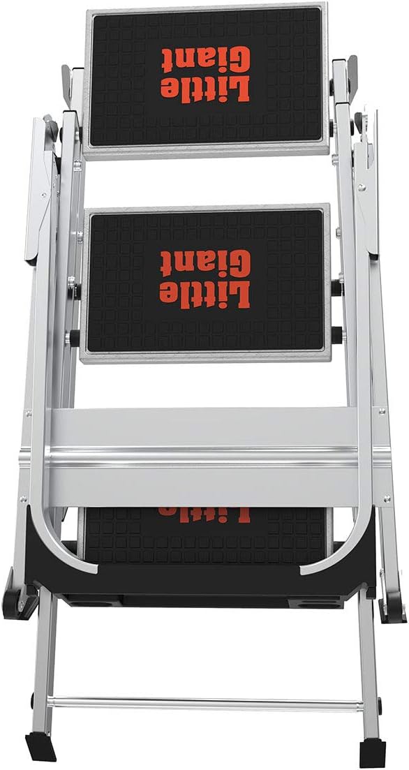 Little Giant Ladder Systems 10310BA Safety Step Stepladder with Handrail, 3-Step